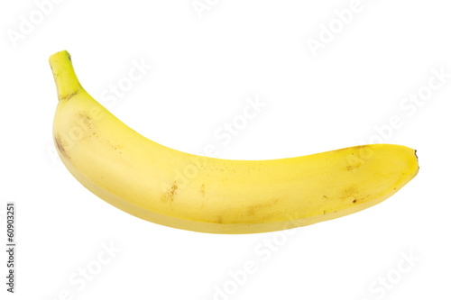 Fresh yellow banana isolated on white backgruond