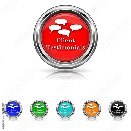 Client testimonials icon - six colours set