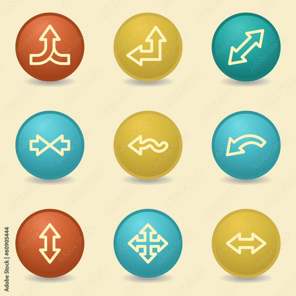 Arrows web icons, retro buttons Arrows web icons, retro buttons