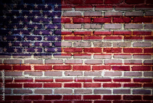 brick wall flag #60906434