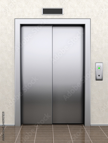 Wallpaper Mural Modern elevator with closed doors Torontodigital.ca