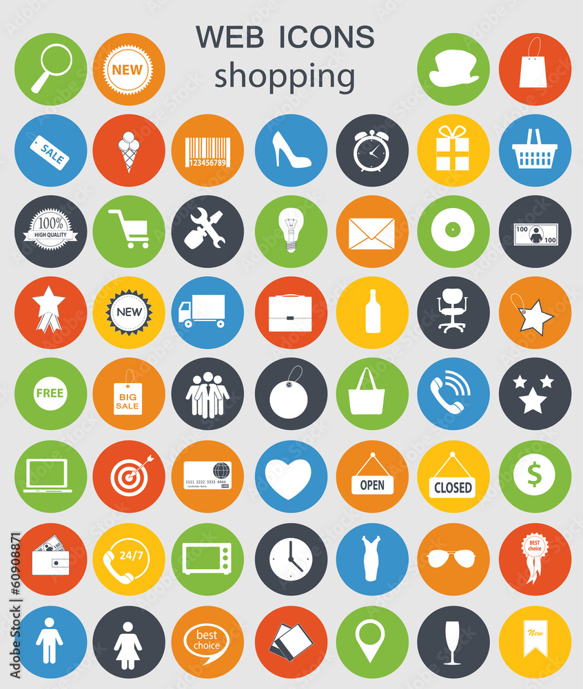 shopping icons vector illustration shopping icons vector illustration
