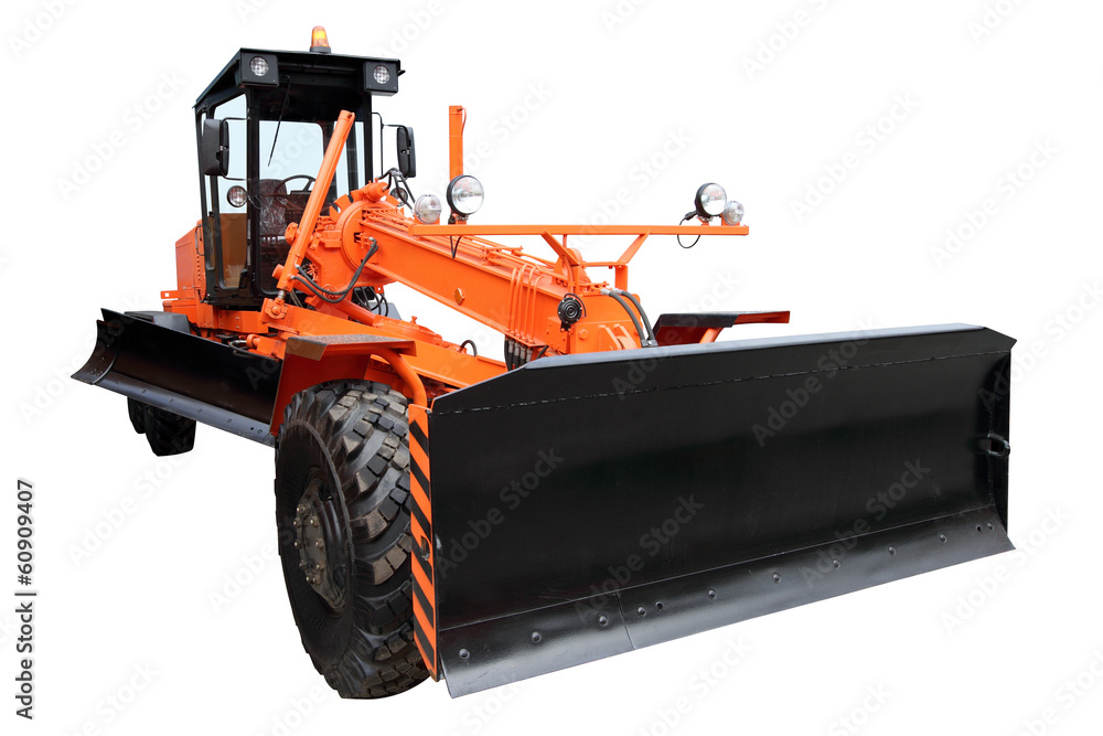 Modern orange grader Modern orange grader