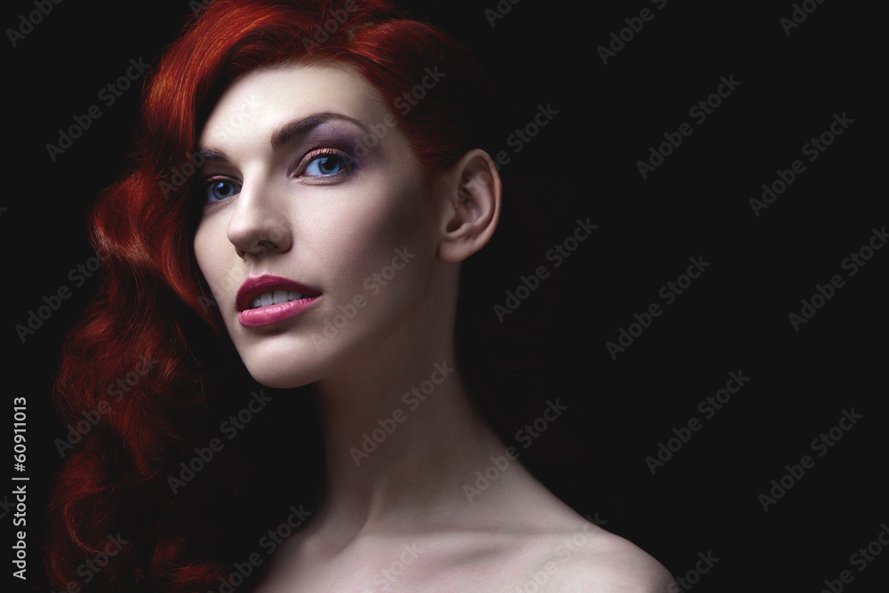 Fototapeta premium Sensual portrait of beautiful girl with tattoo
