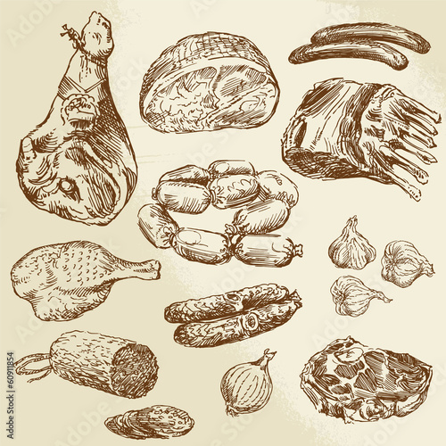 meat - hand drawn collection