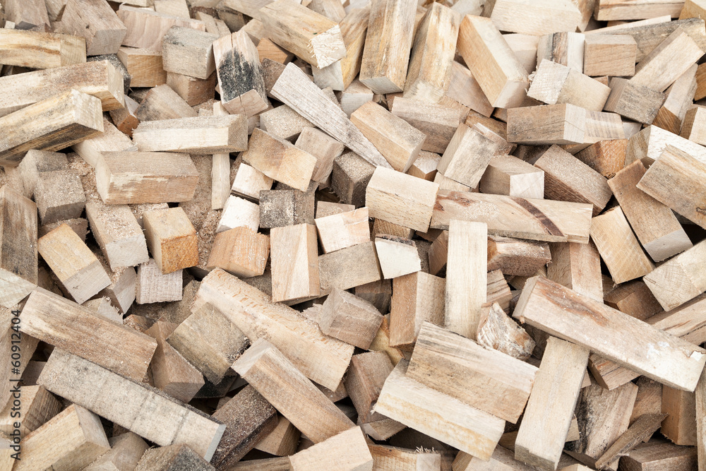 Bunch of cut wooden blocks with selective focus Bunch of cut wooden blocks with selective focus