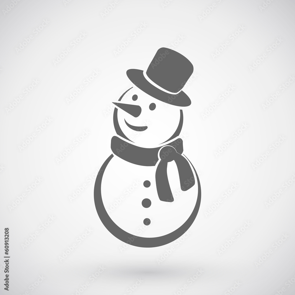Snowman icon. Snowman icon.