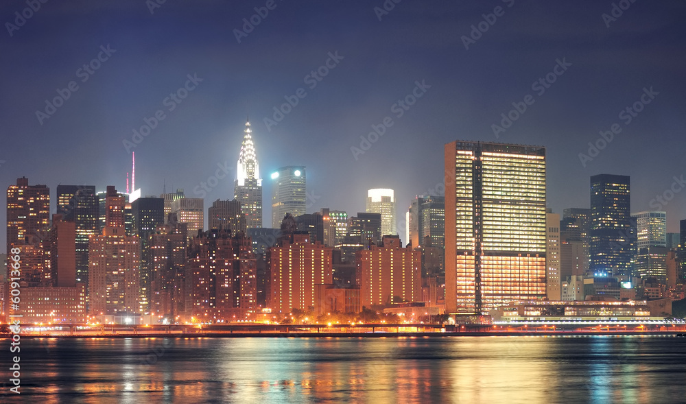 Obraz premium Urban city night view