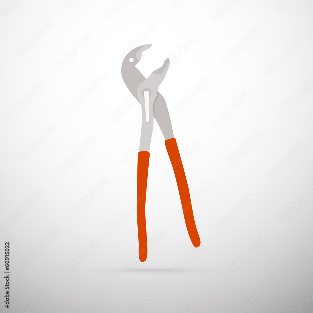 Vector Pincers Isolated on White Background