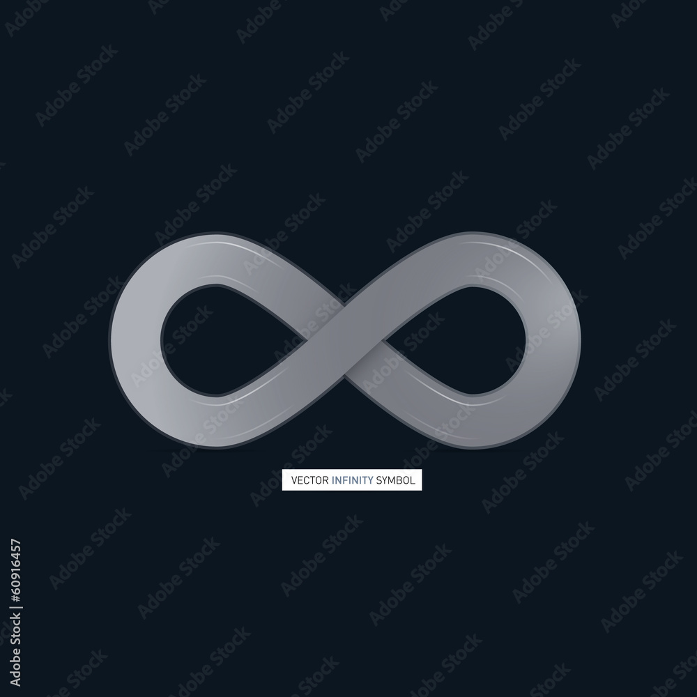 Abstract infinity symbol on Dark Background Abstract infinity symbol on Dark Background