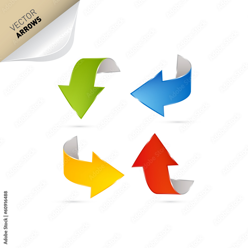 Colorful Abstract Arrows Set Colorful Abstract Arrows Set