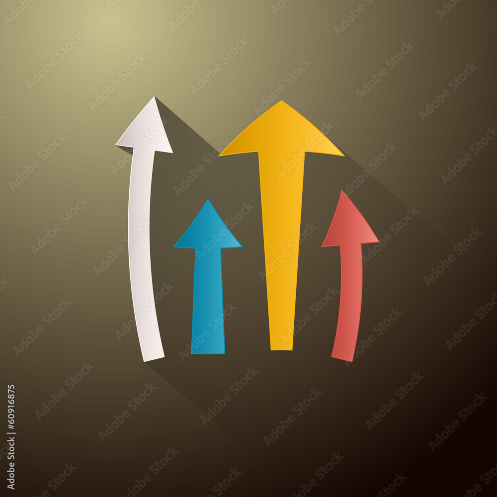 Retro Vector Arrows on Dark Background Retro Vector Arrows on Dark Background