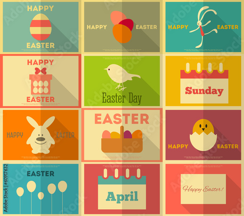 Retro Easter Labels