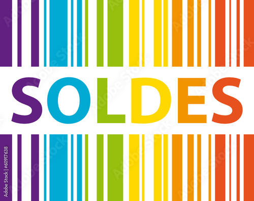 Soldes en couleurs.