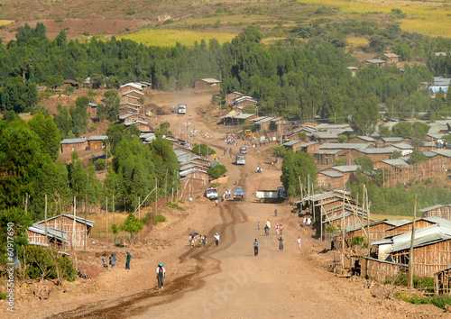 AZEZO, ETHIPIA - NOVEMBER 23, 2008: Village life, domestic build