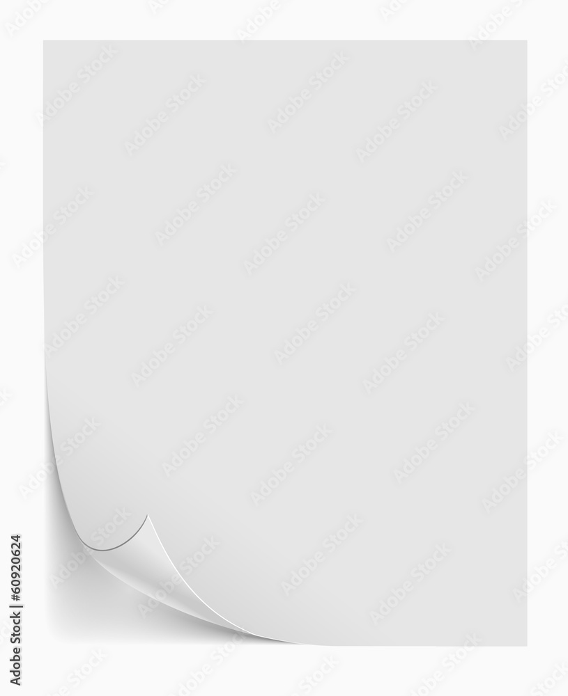 Empty paper sheet Empty paper sheet
