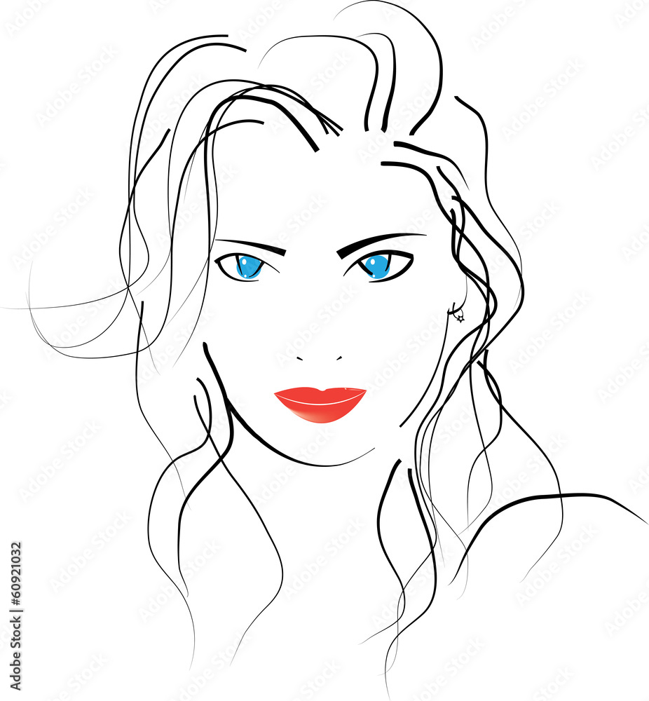 Beautiful girl face blue eyes Beautiful girl face blue eyes
