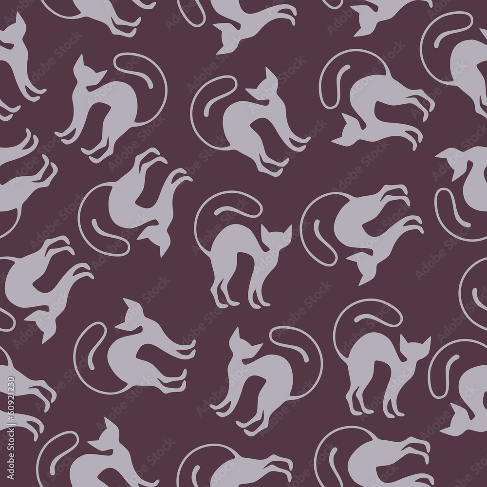 seamless background: cat seamless background: cat