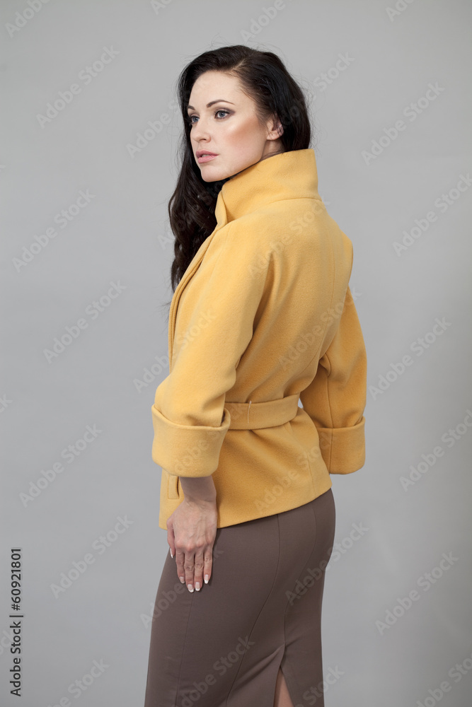 Beautiful young woman in autumn coat Beautiful young woman in autumn coat