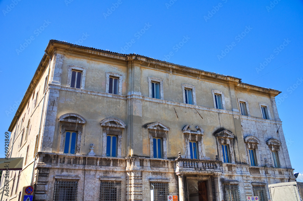 Ancaiani palace. Spoleto. Umbria. Italy.