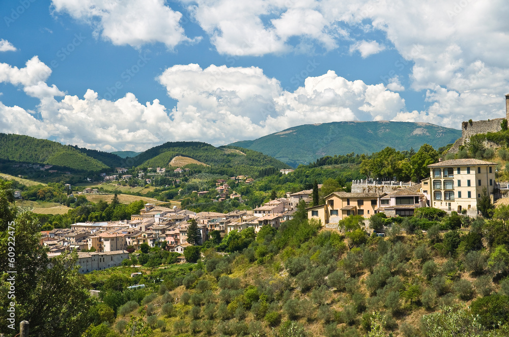Panoramic view of Foligno. Umbria. Italy.