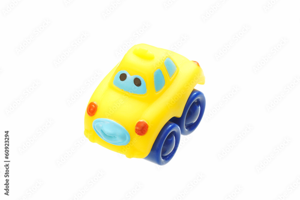 Toy yellow car.