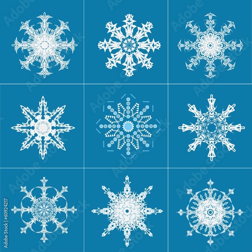 Set of snowflakes