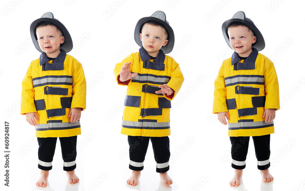 Three Expressive Little Firemen Three Expressive Little Firemen