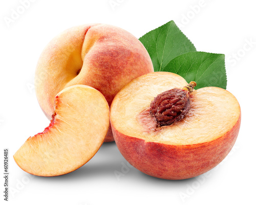 Peach with slices