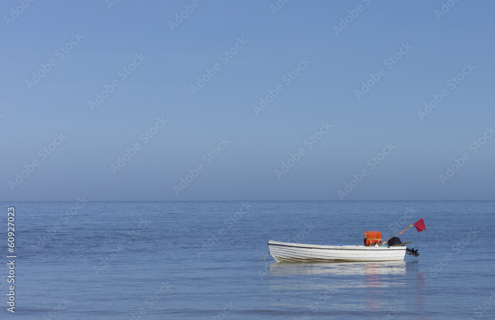 Naklejka premium Fischerboot auf der Ostsee bei Schönberger Strand