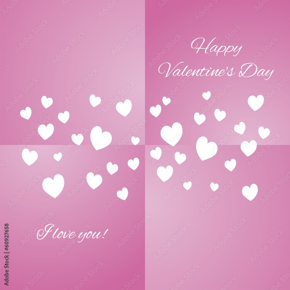 Happy Valentine's Day pink background vector