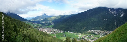 Panoramablick auf das Stubaital in Tirol, Oesterreich