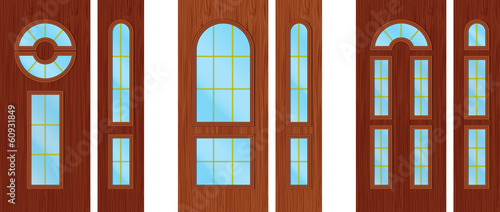 Modern wooden doors