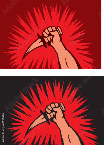 Stylized knife hand