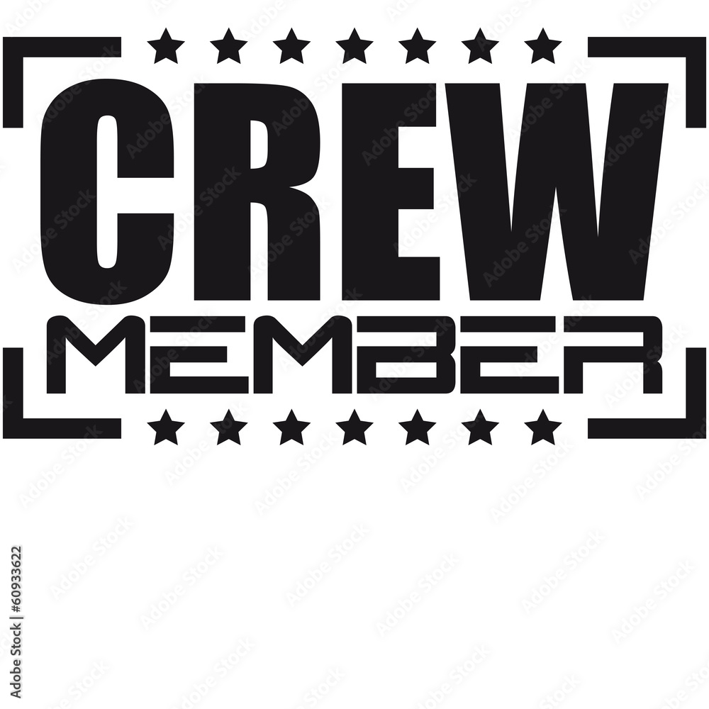 Fototapeta premium Crew Member Stamp Logo