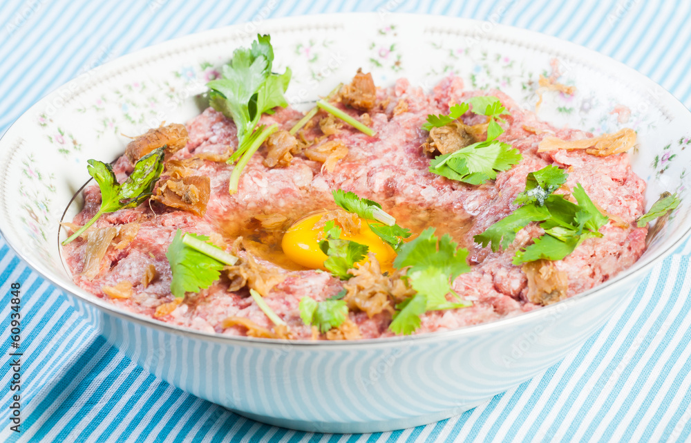 ground beef with egg and coriander ground beef with egg and coriander
