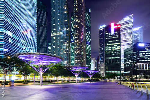 Canvas Print Singapore financial district