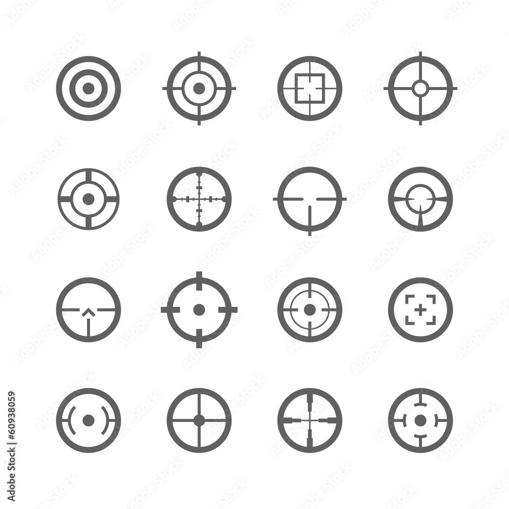 Fototapeta premium Crosshairs icons