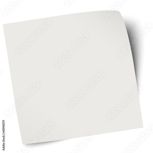 Zettel / Notiz grau blank