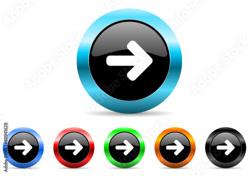 arrow right icon vector set