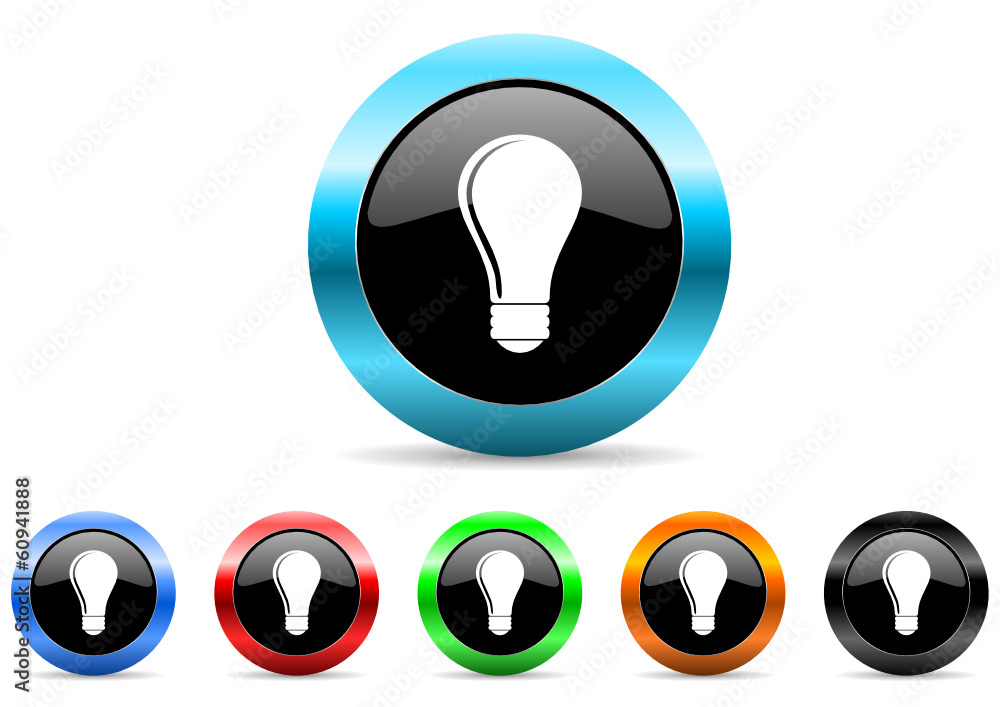 bulb icon vector set bulb icon vector set