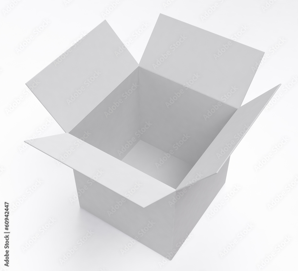 White box on white background White box on white background