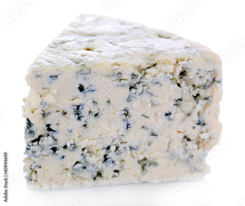 Tasty blue cheese  isolated on white