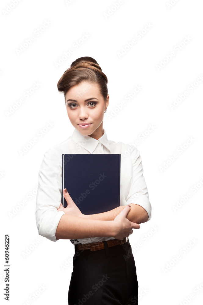 Obraz premium businesswoman holding book