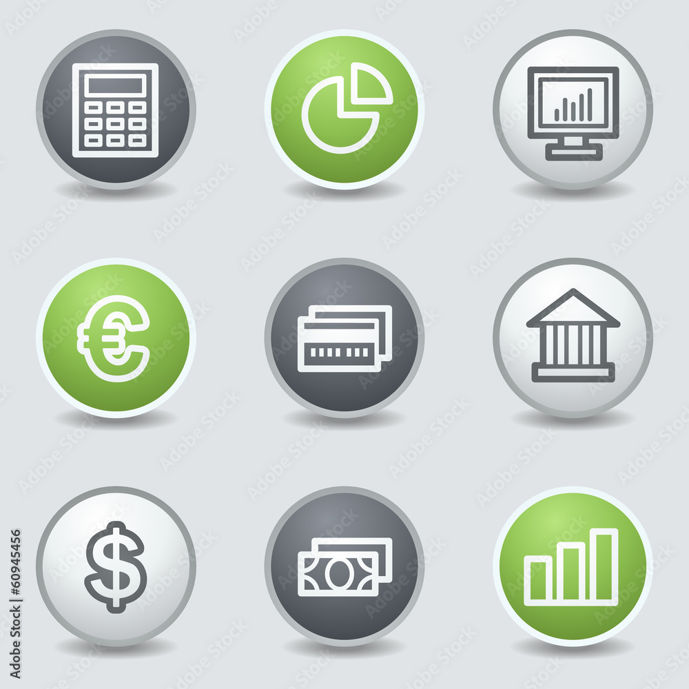 Finance web icons set 1, circle buttons Finance web icons set 1, circle buttons