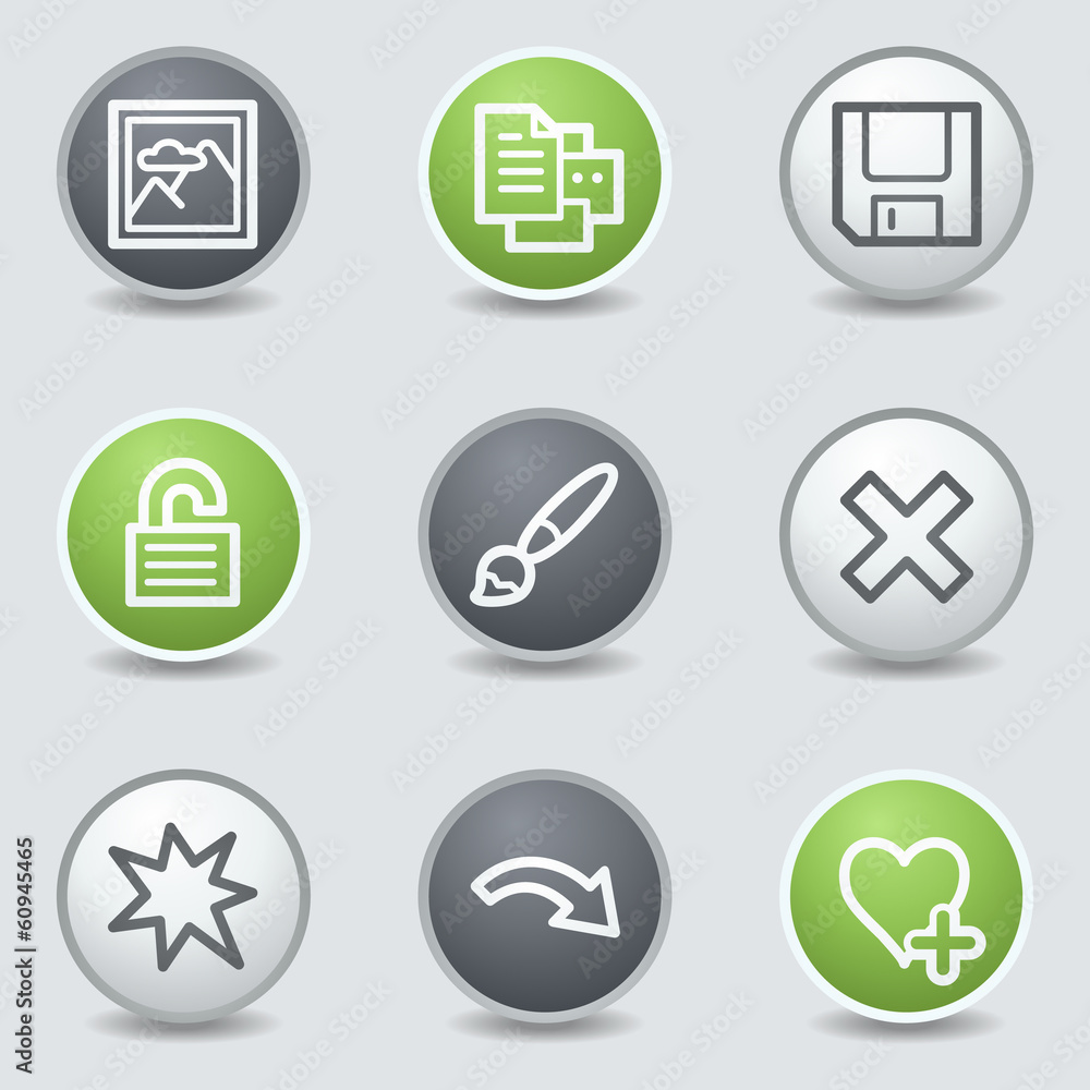 Image viewer web icons set 2, circle buttons Image viewer web icons set 2, circle buttons