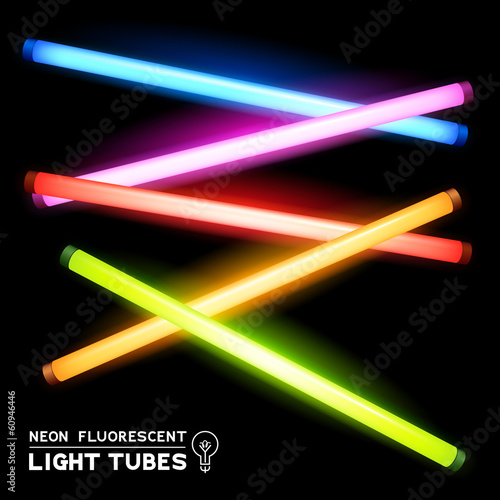 Neon Fluorescent Light Tubes
