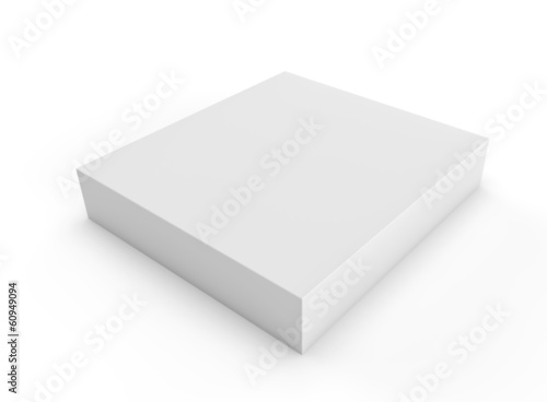 square cube white packaging blank box