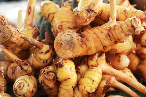 Ginger root  in the market