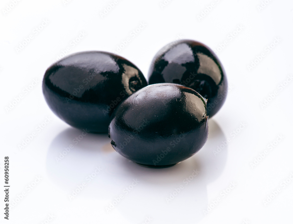 Black olives isolated on white Black olives isolated on white